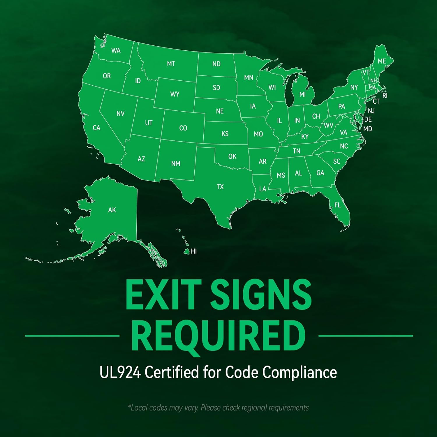 LEONLITE LED Edge-Lit Exit Sign, Aluminum Emergency Exit Light with Battery Backup, UL Listed, Double-Sided Acrylic Panel, 180 Mins Backup,120/277V, Multi Mounting for Commercial Use, Green, Pack of 2