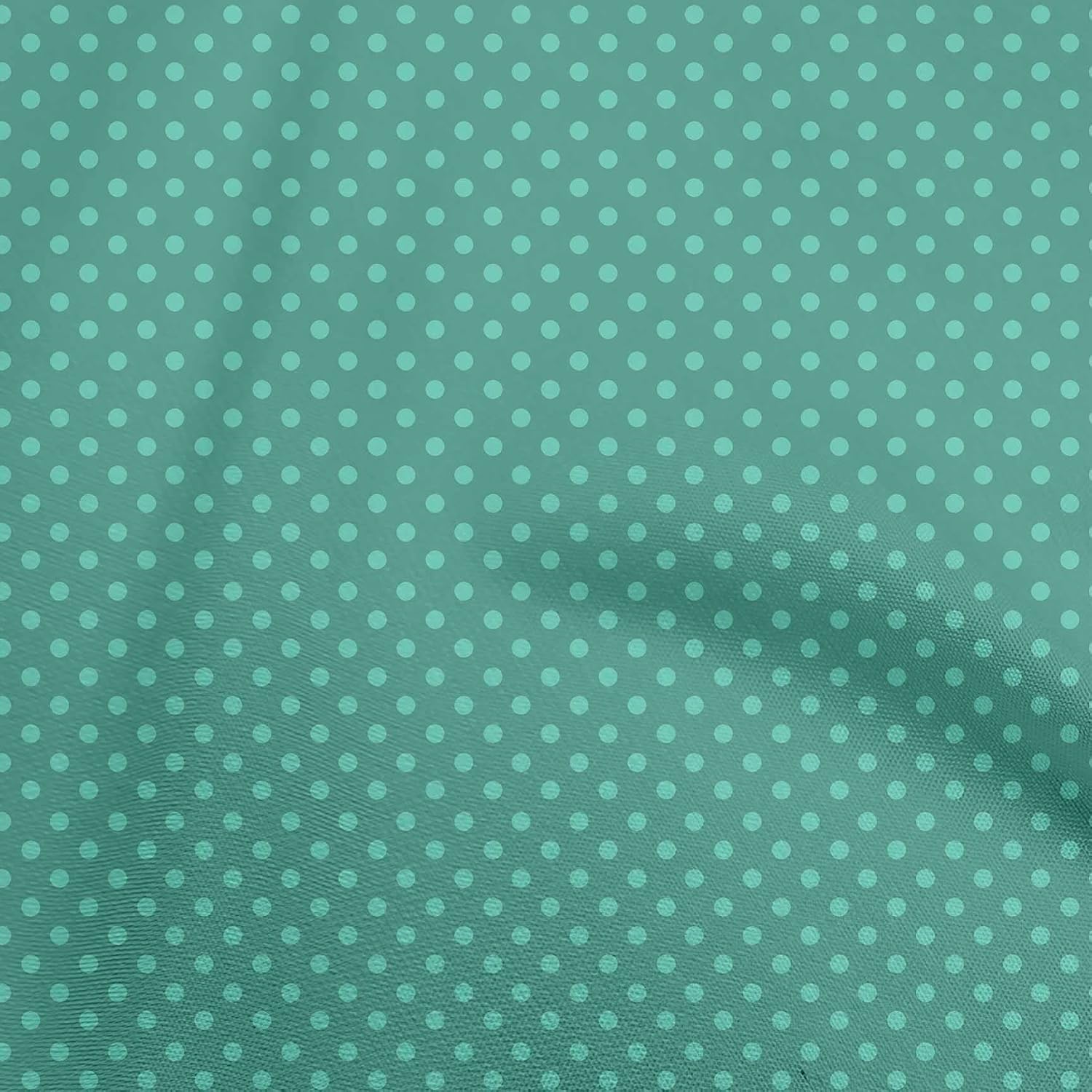 oneOone Viscose Chiffon Sea Green Fabric Dot Dress Material Fabric Print Fabric by The Yard 42 Inch Wide