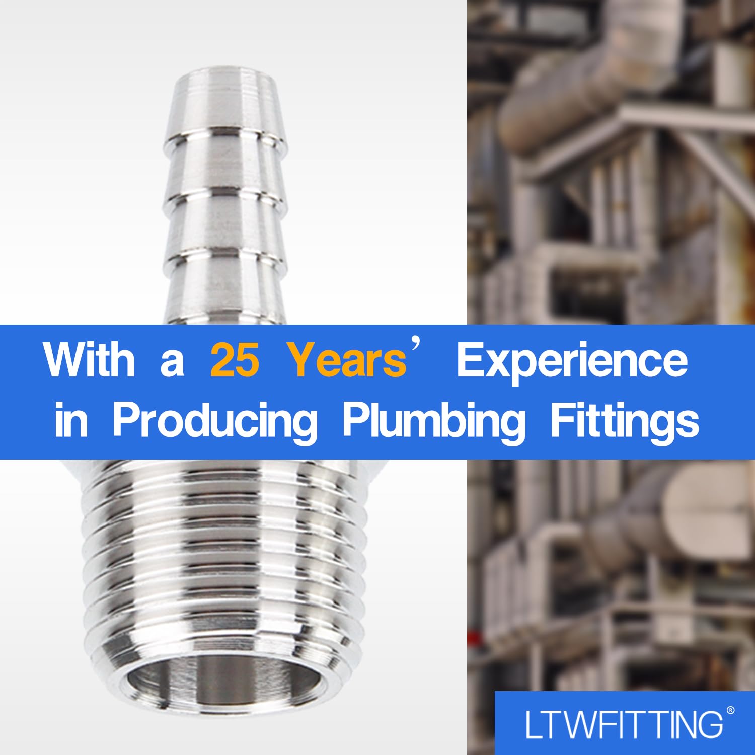 LTWFITTING Bar Production Stainless Steel 316 Barb Fitting Coupler Connector 5 16 Hose Id X 3 8 Male Npt Air Fuel Water Pack Of 5 320776e5 3164 4352 B35a Fe2a421962dc.6f0999f005251fc891a6396dbea2eb33