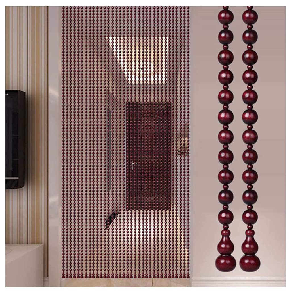 Rideau de perles de porte en bois pour l'ambiance d'une chambre à coucher
