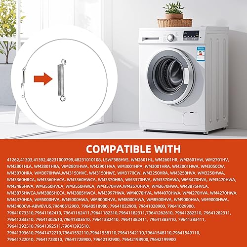 Miniatura 5 de ACA56078801 Junta de puerta de arandela Anillo de retención para lavadoras LG Kenmore Conjunto de abrazadera para lavadora de carga frontal LG para