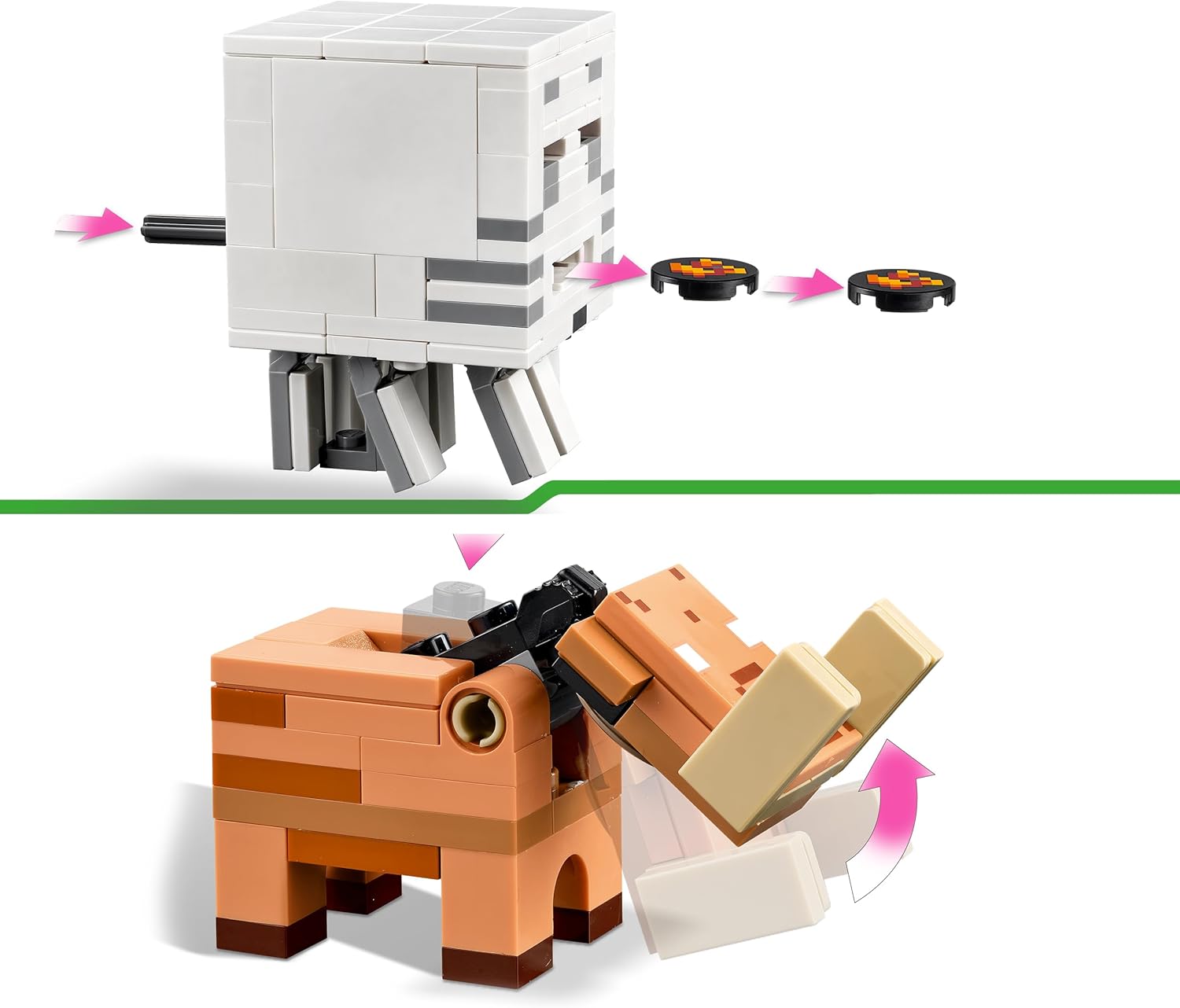Lego Minecraft Ambush on The Netherportal, Gaming Toy in Nether for Children with Battle Scenes and Legendary Figures Including Guest, Gift for Gamer Boys and Girls from 8 Years 21255