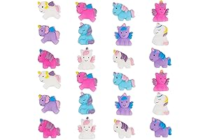 24 Pcs Squishy Toys: Unicorn Kawaii Mochi Squishies