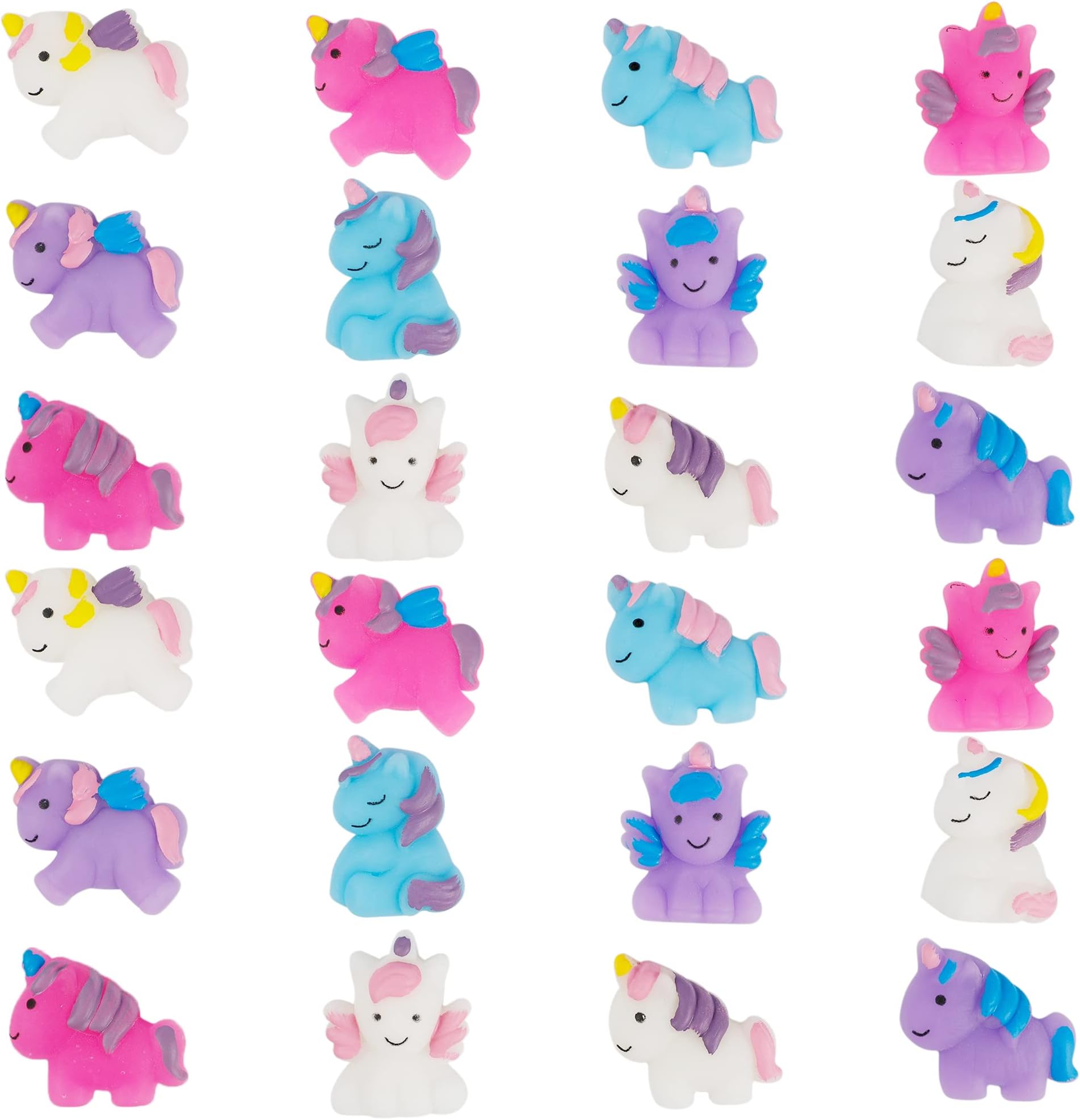 24 Pcs Squishy Toys, Unicorn Kawaii Mochi Squishies, Unicorn Party Favors Stress Relief Toys, Goodie Bags Christmas Birthday Gifts Classroom Prizes for Kids (Unicorn)