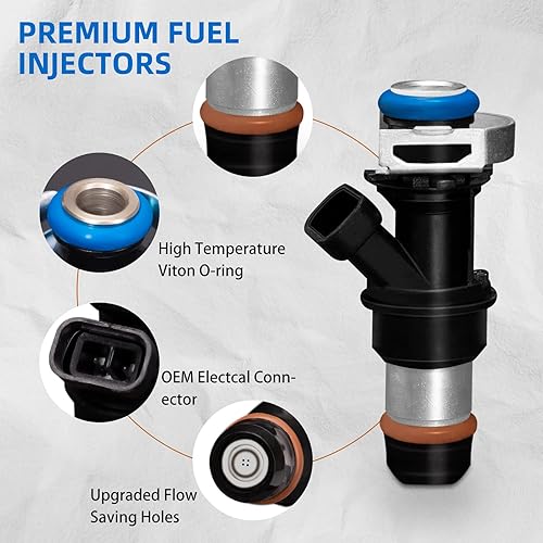 Miniatura 4 de Inyector de combustible, 4 agujeros, 8 piezas, motor de 4.8L, 5.3L, 6.0 L, apto para Chevy Silverado Suburban Tahoe GMC Sierra Yukon Cadillac