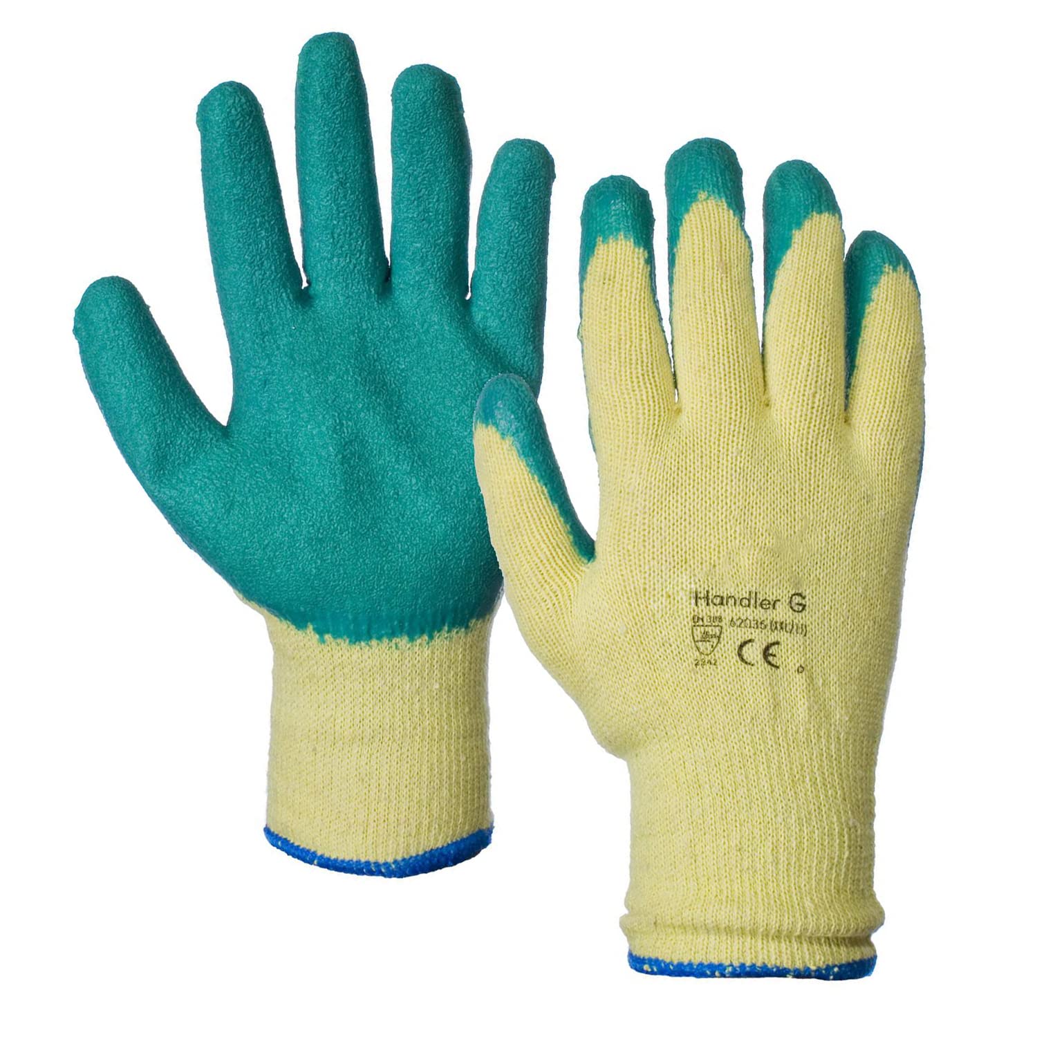Green / Orange Coated Gloves - BUILDING CRAFTS