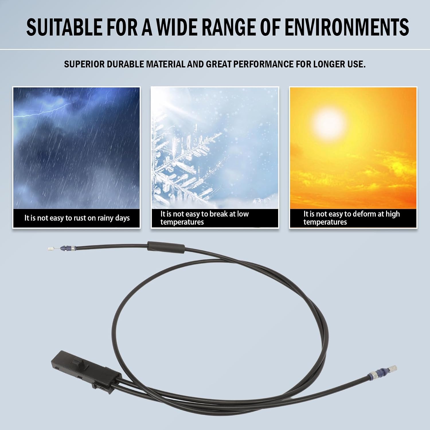Hood Release Cable Compatible for G35 G37 G37X Q40 2.5L 3.5L 3.7L V6 2007-2015 Sedan Hood Release Cable Replaces# 65620-JK61A