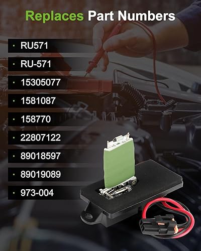 Miniatura 14 de SCITOO Resistencia de motor de ventilador HVAC para 2008-2013 para Chrysler 300/2008-2016 para Town & Country/2008-2010 para Dodge Charger/2008-2018