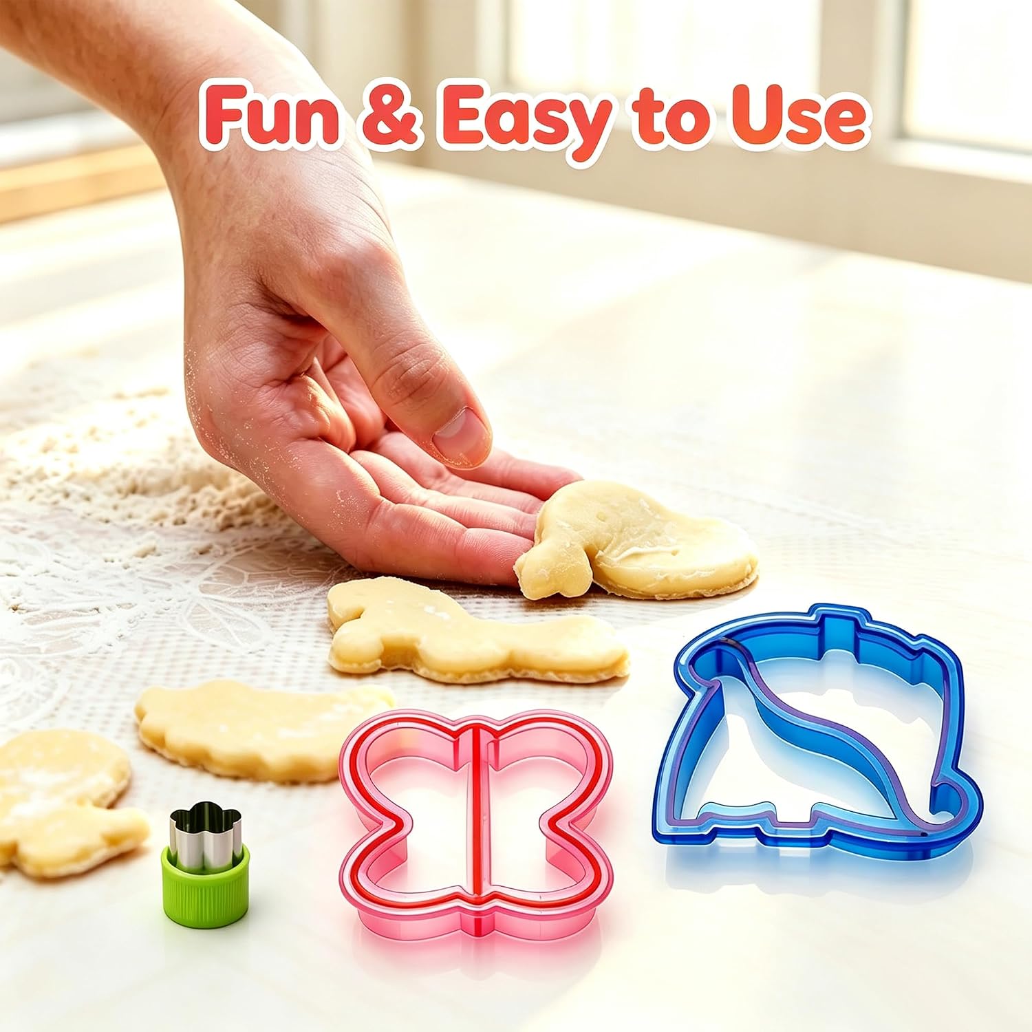 Sandwich Cutters Bread Shaped Set Vegetable Fruit Cookie Cutters - Great Back to School Gifts for Lunchbox and Bento Box