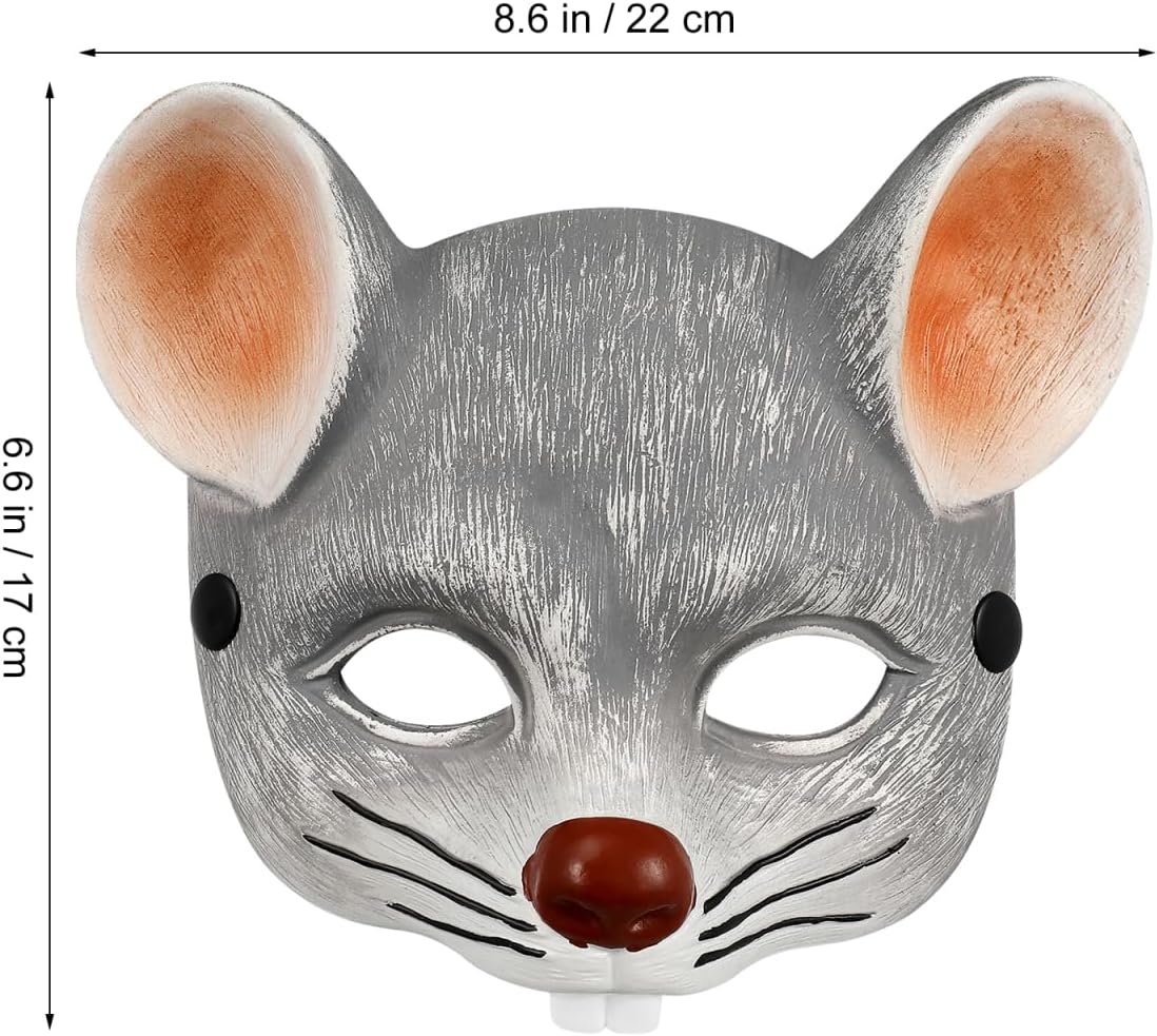 1pc Mouse Mask: PU Foam Mouse Mask for Halloween Cosplay and Masquerade Parties, Comfortable Fit for Adults Lightweight - Image 4