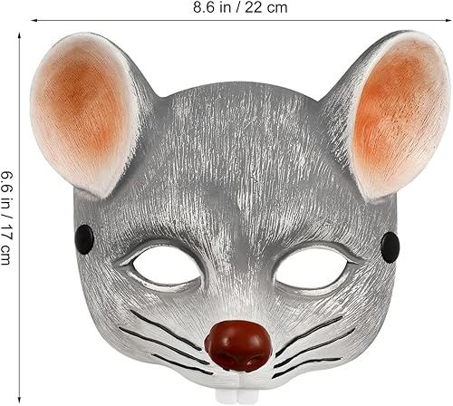 Miniatura 4 de 1pc Mouse Mask: PU Foam Mouse Mask for Halloween Cosplay and Masquerade Parties, Comfortable Fit for Adults Lightweight