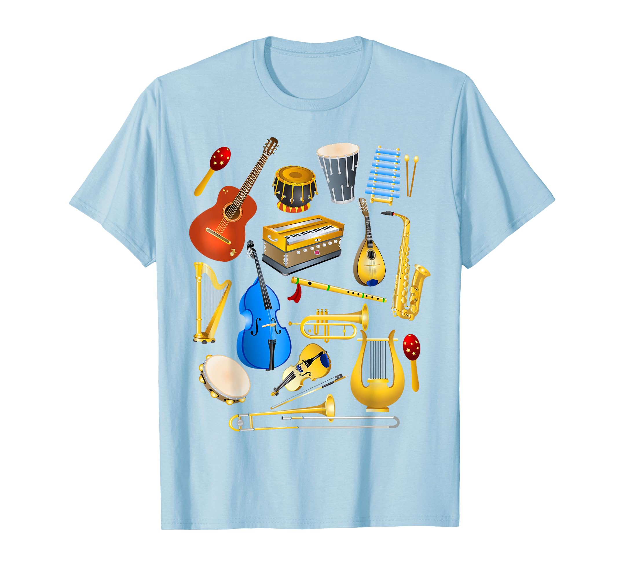 Cute Little Boys Musical Instruments Fans Shirt Funny Gift T-Shirt