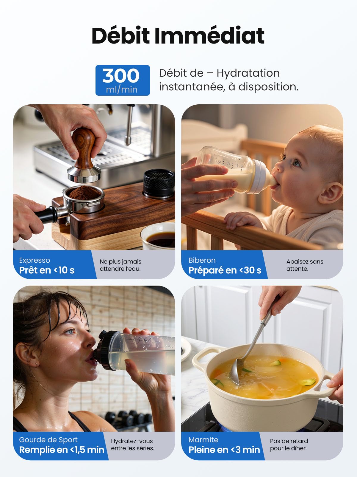 Jimmy R9 Pro Système de Filtration d'Eau à Osmose Inverse de Comptoir, Fontaine à Eau avec Chauffage et Refroidissement, 7 Étapes de Filtration UV, Eau Chaude Instantanée, Affichage Intelligent TDS