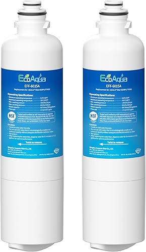Miniatura 10 de EcoAqua 11032531 Repuesto para Bosch Ultra Clarity Pro BORPLFTR50, 12033030, 11025825, BORPLFTR55, B36CD50SNS, B36CT80SNS, B36CL80ENS, B36FD50SNS,