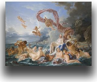 François Boucher Canvas Wall Art - The Triumph of Venus Poster - The World's Most Famous Series - Suitable for Hallway, Living Room, Study Room, Canvas Wall Art Decoration, Unframed(18×24in/45×60cm)…