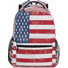 Blueangle Vintage American Flag Backpack for Boys Girls Teens, College Backpack School Bag Lightweight Bookbag Travel Laptop Casual Daypack