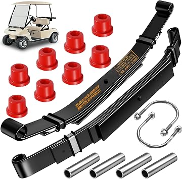 Heavy-Duty 4-Leaf Golf Cart Rear Leaf Springs Kit for Club Car DS 1981-Up