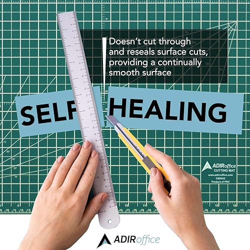 Miniatura 10 de Alfombrilla de corte reversible Adir Professional 18 x 36 in verdenegro