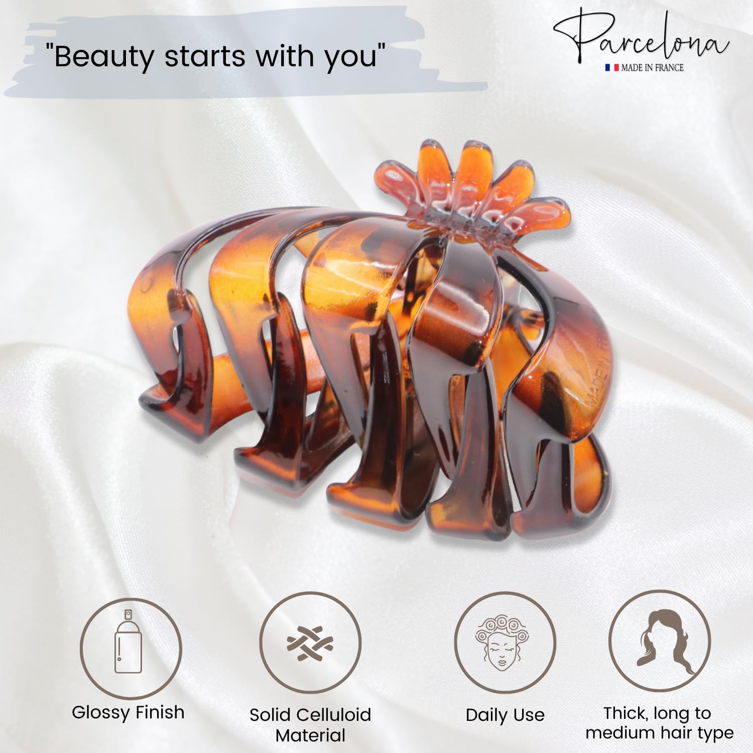 Amazon.com : Parcelona French Fleur Medium 3.25