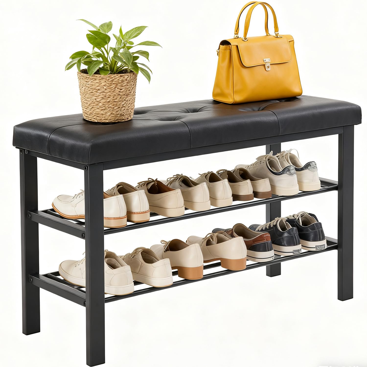 DUMOS Schuhbank Sitzbank Sitztruhe Eingangsbereich Nähte Mid-Century-Modern-Stil modern