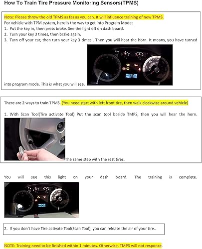 Miniatura 7 de MOSTPLUS 40700-JA01B Sensor de Sistema de Monitoreo de Presión de Neumáticos (TPMS) 315MHz Compatible para Nissan Infiniti 2006-2012 (juego de 4)