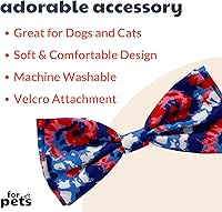 Vista 2 de Huxley & Kent Pajarita americana extragrande para mascotas 4 de julio, divertida y cómoda para perros y gatos