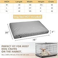 Vista 2 de Funda impermeable para cama para perro, camas grandes para perros con funda lavable para interiores y exteriores con cremallera, repuesto extraíble