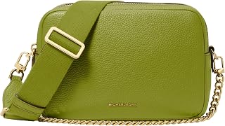 Michael Kors Bryant Medium Double Zip Chain Camera Crossbody Bag - Pebbled Leather Women's Handbag