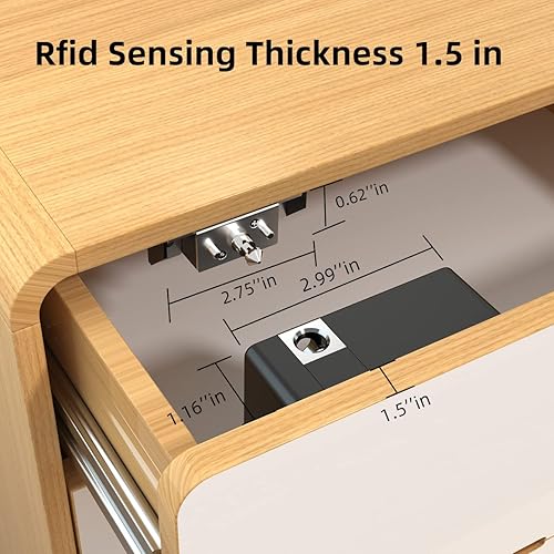 Miniatura 4 de RIXIANG Cerraduras magnéticas para gabinete muebles ocultos con compartimento secreto estante de muebles ocultos cerraduras ocultas para niños