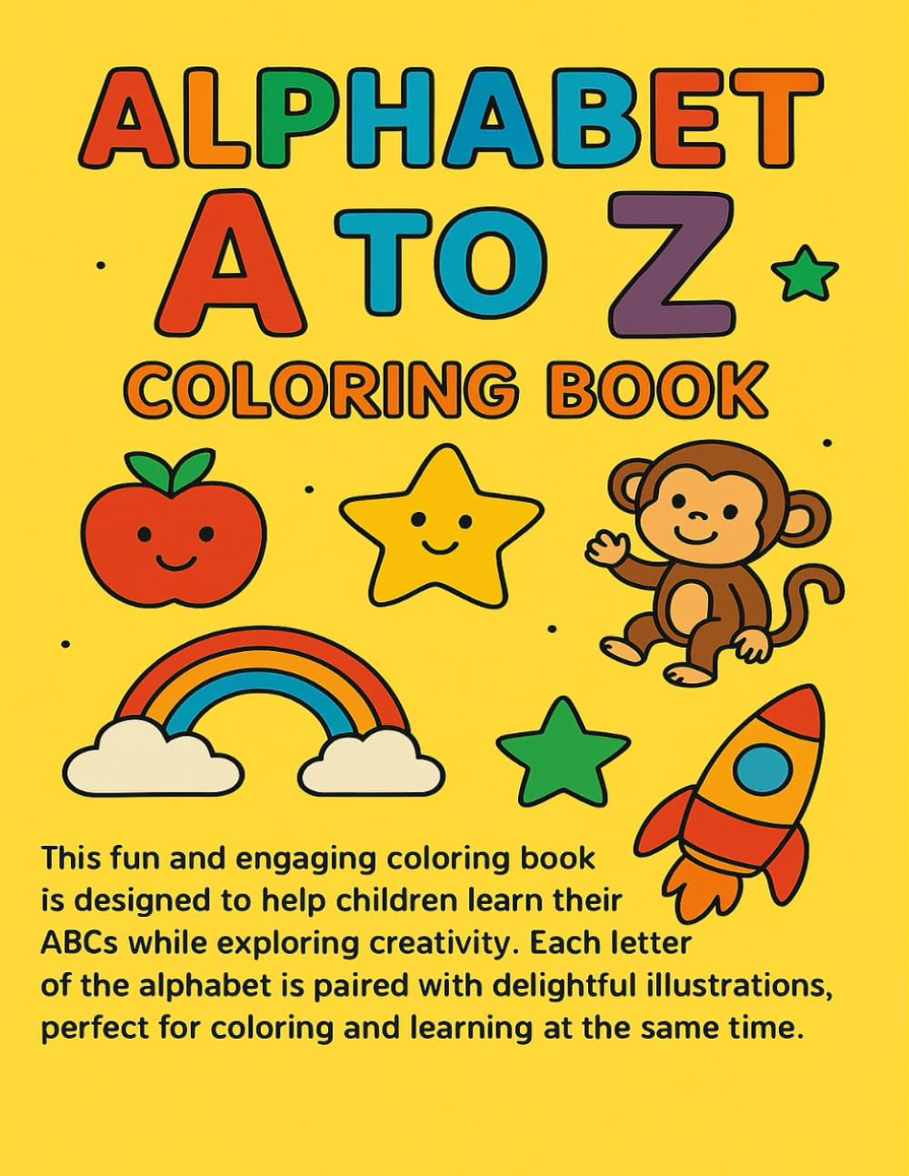 Alphabet A-Z colouring book