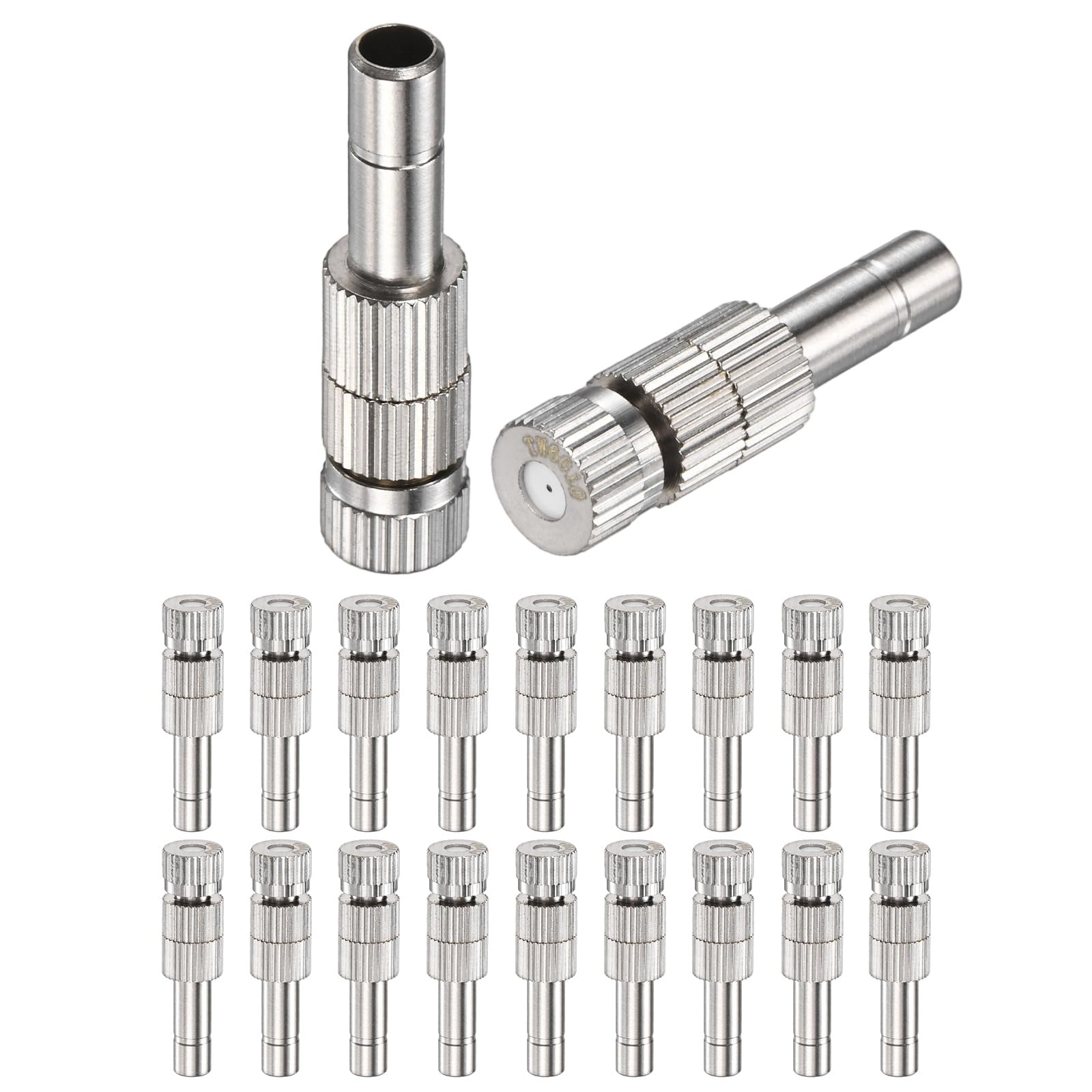 20 sztuk mosiężnych dysz zraszających, głowice zamienne z otworem 0,024"/0,6 mm z grubszą siatką do systemów chłodzenia/ogrodnictwa/nawilżania, dysza niskociśnieniowa 6 mm