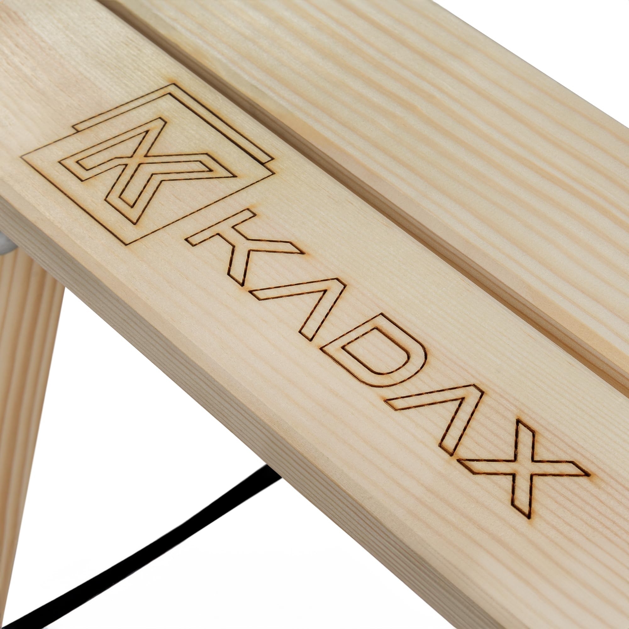KADAX Escalera de madera plegable de 5 peldaños con gancho de acero, escalera de caballete para pintura, escalera doméstica