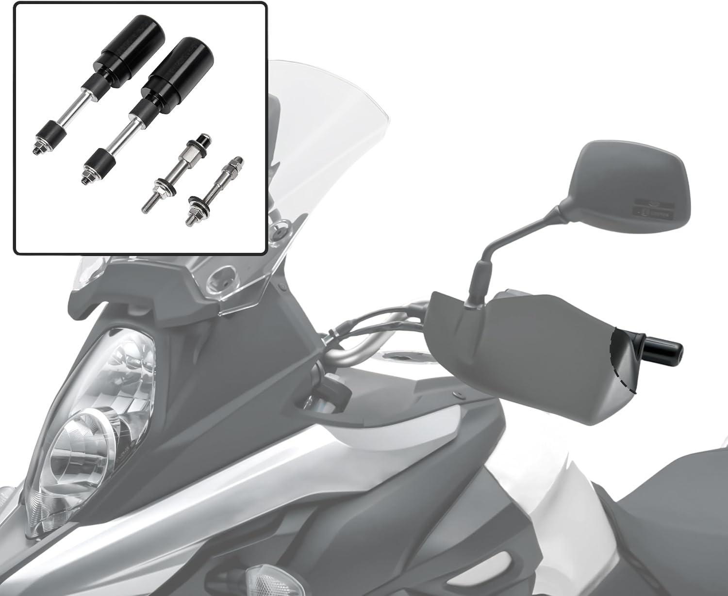Motorcycle Handguard Handlebar for Suzuki V-Strom Vstrom DL 650 DL650 2004-2019 2020 2021 2022 2023 Windproof Fairing Protector Brush Guard
