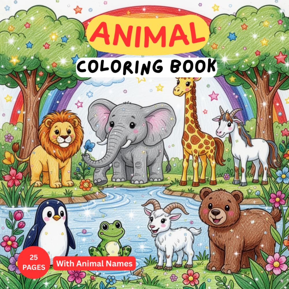 Animal Coloring Book: 25 Pages of Fun