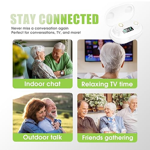 Miniatura 2 de Chiwan Amplificador de sonido personal para personas mayores y adultos, potenciador de sonido digital con control de volumen, reducción de ruido,