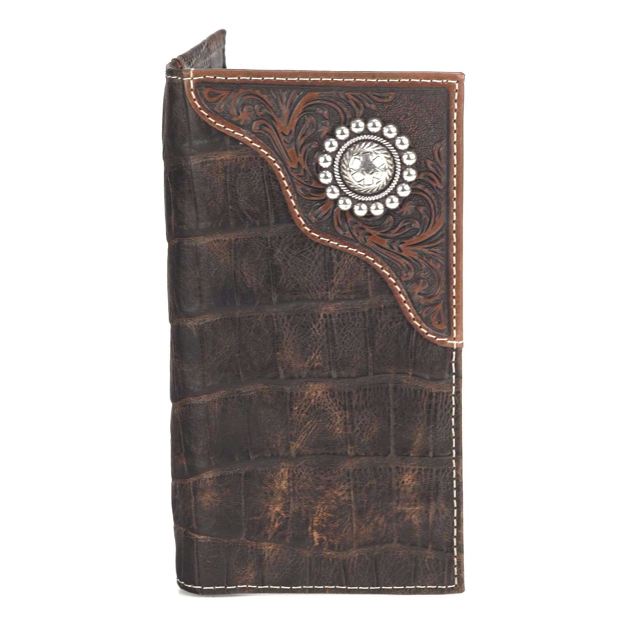 ARIAT Men's Caiman Floral Over Circle Rodeo