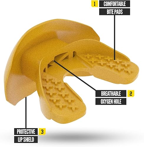 Miniatura 2 de Nxtrnd One - Protector bucal de fútbol, correa incluida, se adapta a adultos y jóvenes (dorado)