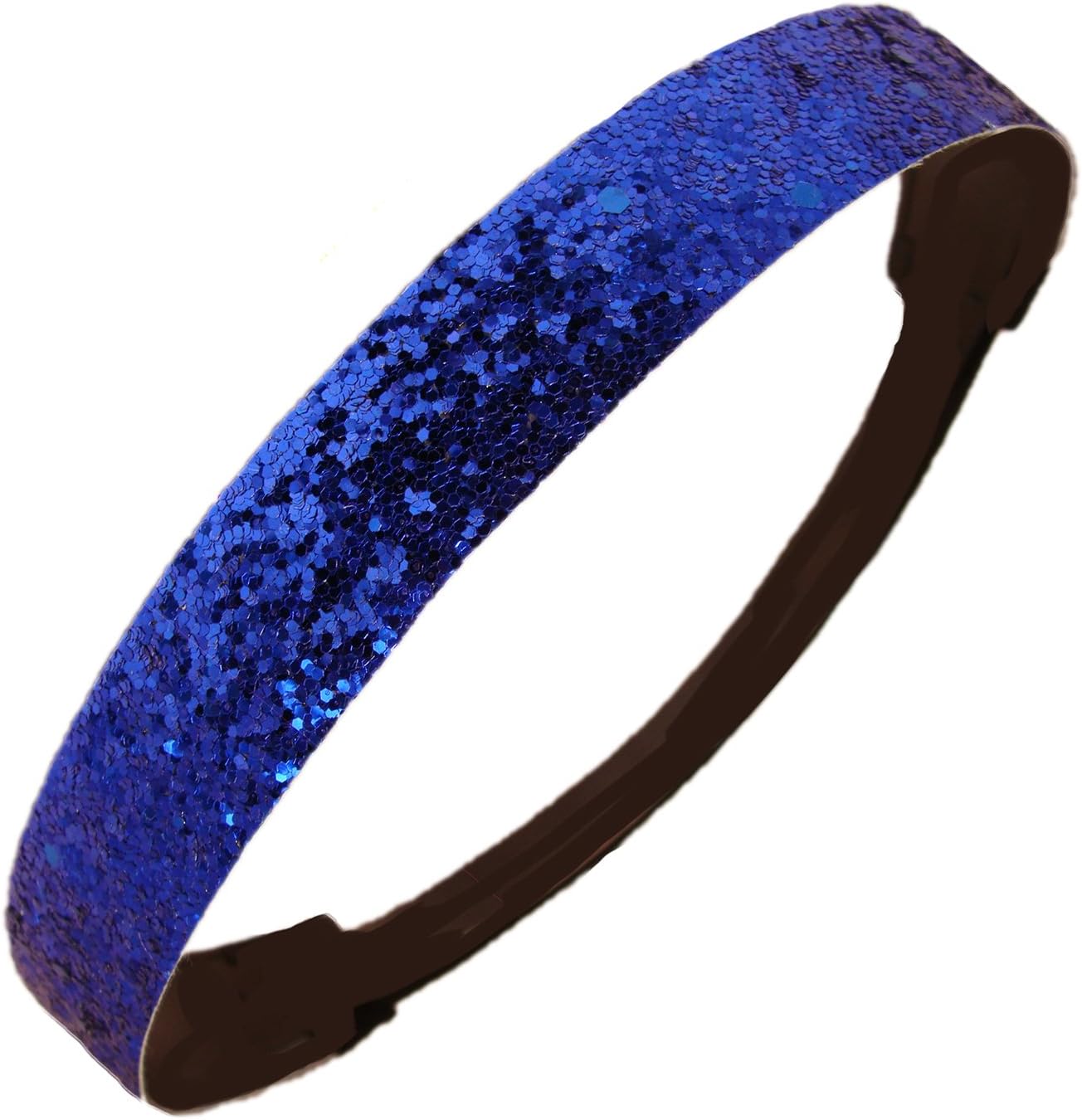 Royal Blue Glitter Sports Headband One Size (Royal Blue)