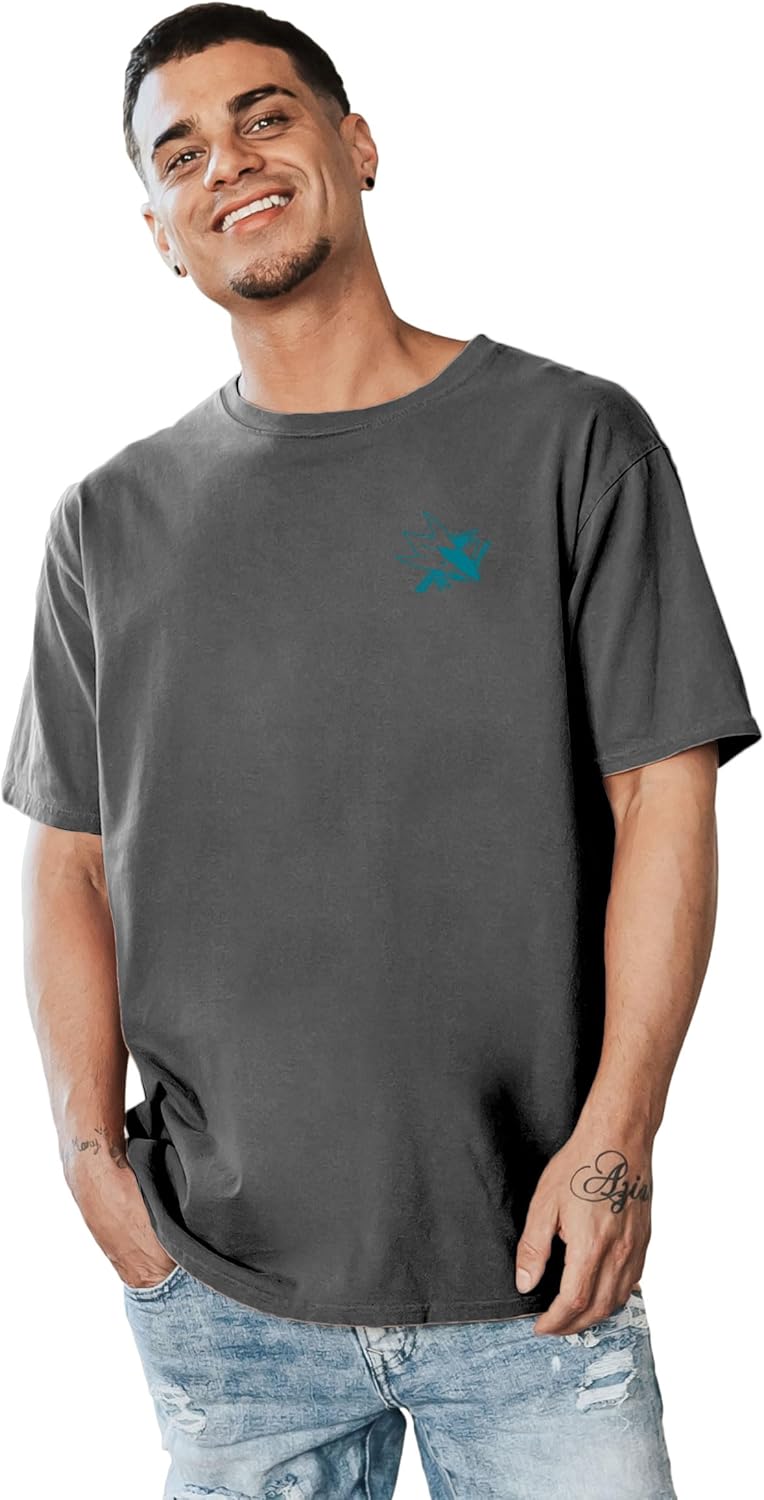 Blue 84 NHL Officially Licensed T-Shirt Ringspun Front/Back Shot Team Color - Image 2