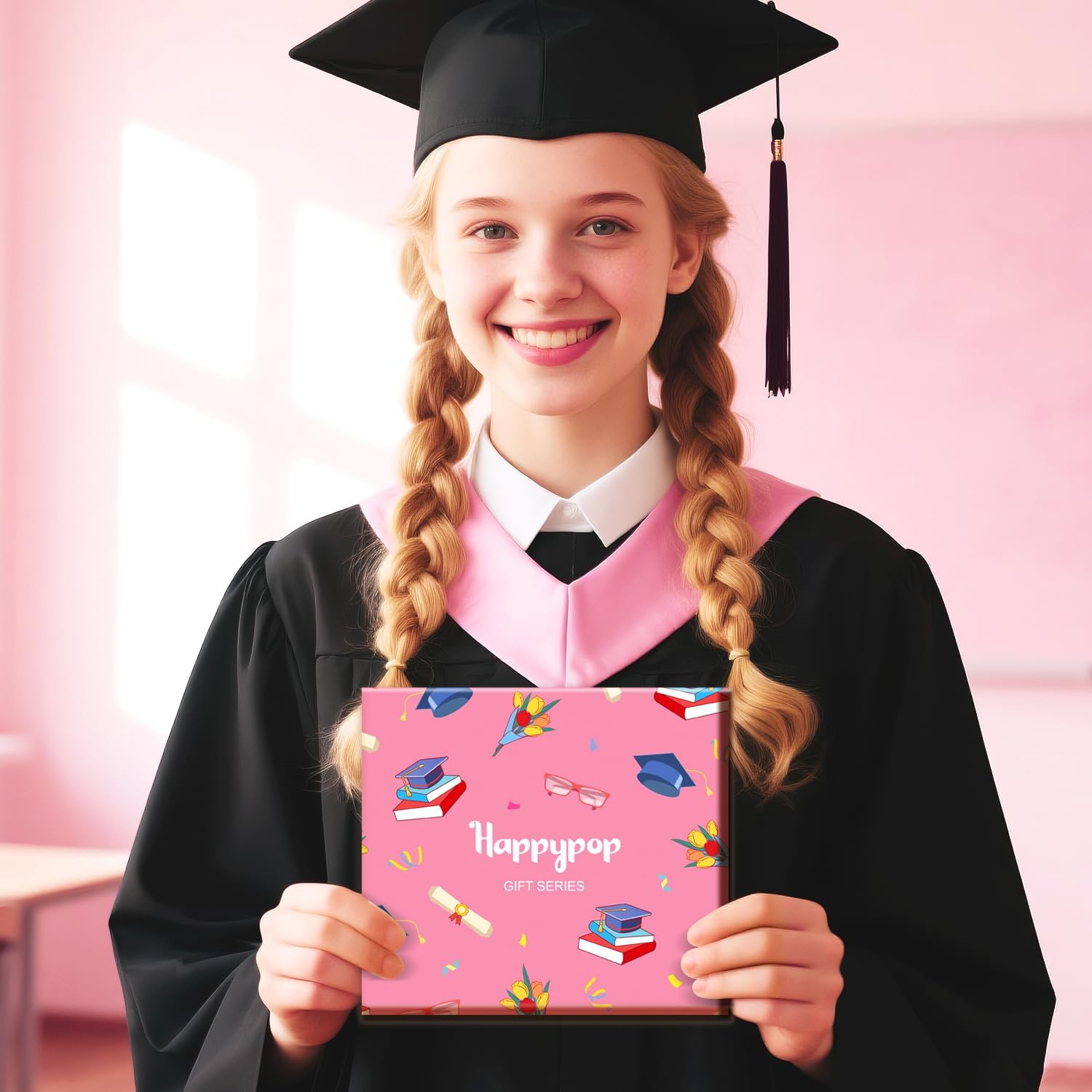 HAPPYPOP Funny School Gifts - Teacher Appreciation Gifts Graduation Socks for Women Men - Image 2