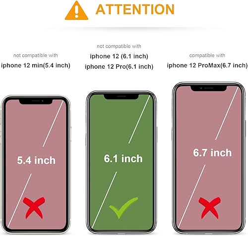 Miniatura 9 de KIHUWEY Funda compatible con iPhone 12 compatible con iPhone 12 Pro con soporte para tarjeta de crédito, cierre magnético de cuero de alta calidad,