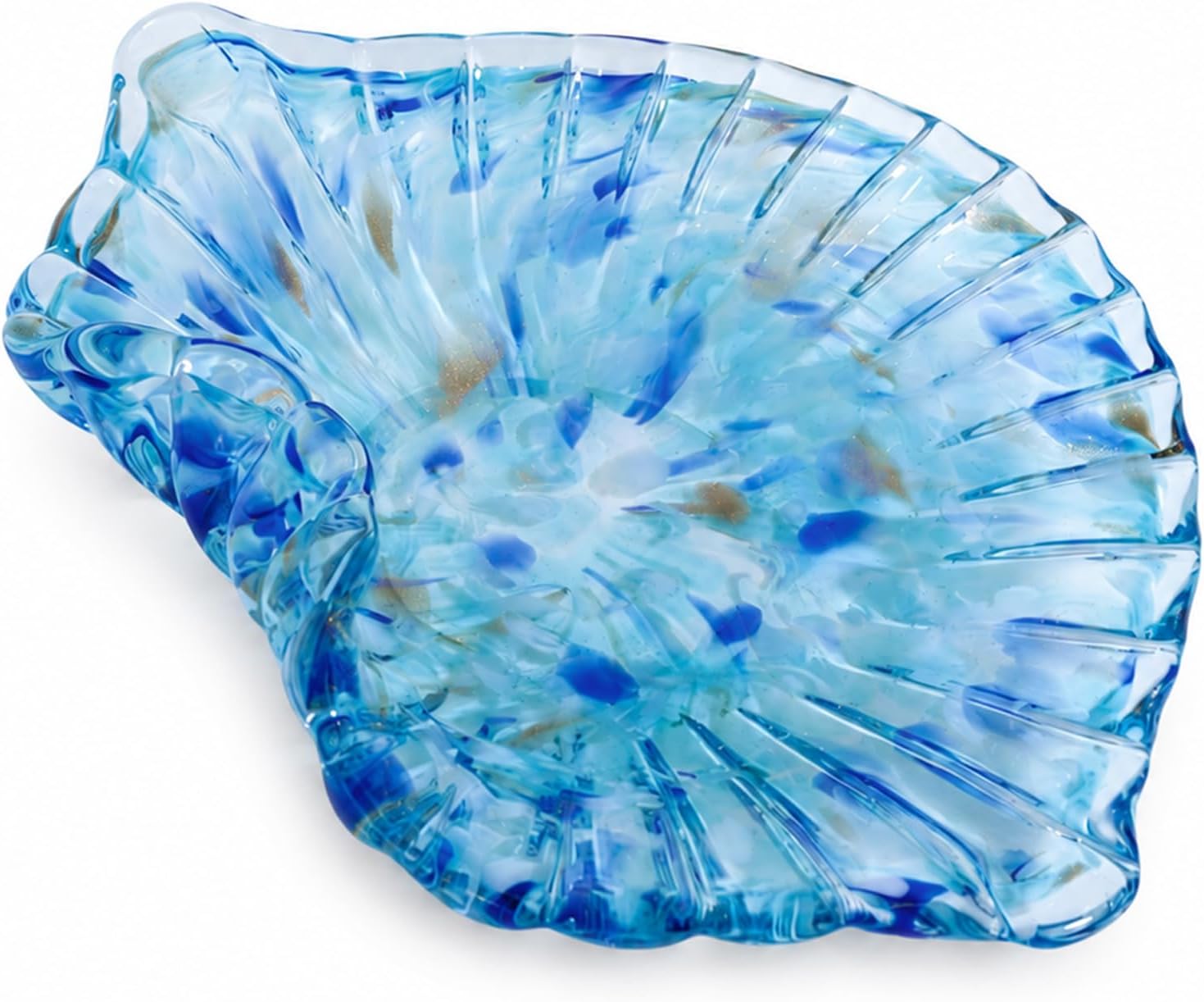 Hand Blown Glass Bowl Decorative Dish Fruit Bowl Home Decor