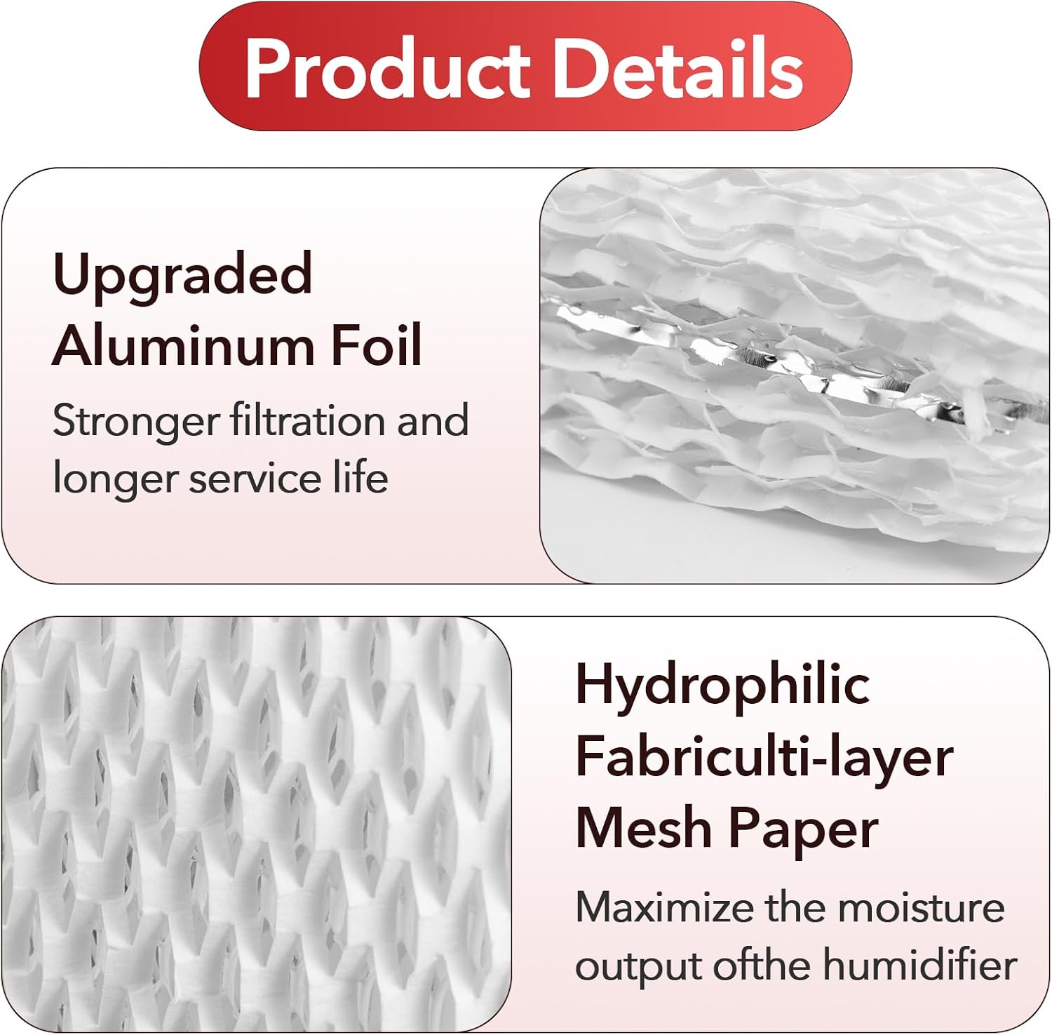 12 Pcs WF813 Humidifier Replacement Filters, Fit for Equate EQWF813 Relion RCM-832/RCM-832N ProCare PCCM-832N, Cool Mist Humidifiers