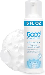 Good Clean Love Ultra Sensitive Foaming pH-Balanced Feminine Wash - Natural Gentle Vaginal Cleanser for Sensitive Skin, 5oz