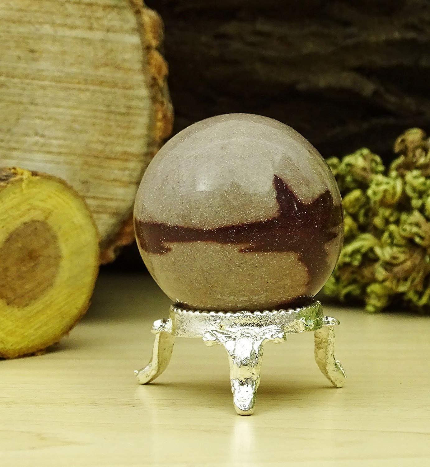 Reikiera Shiva Lingam Stone Ball Natural Narmada River Gemstone Sphere Reiki Crystal Healing With Ring Stand- Choose Size - Image 5