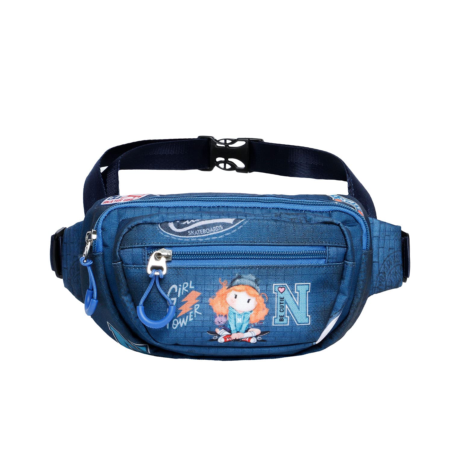 Forever Ninette Skater Blue-Glaze Fanny Pack, Dark Blue