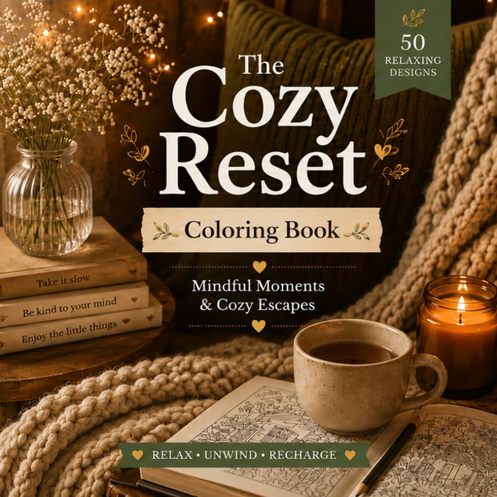 The Cozy Reset: Coloring Book: Mindful Moments & Cozy Escapes