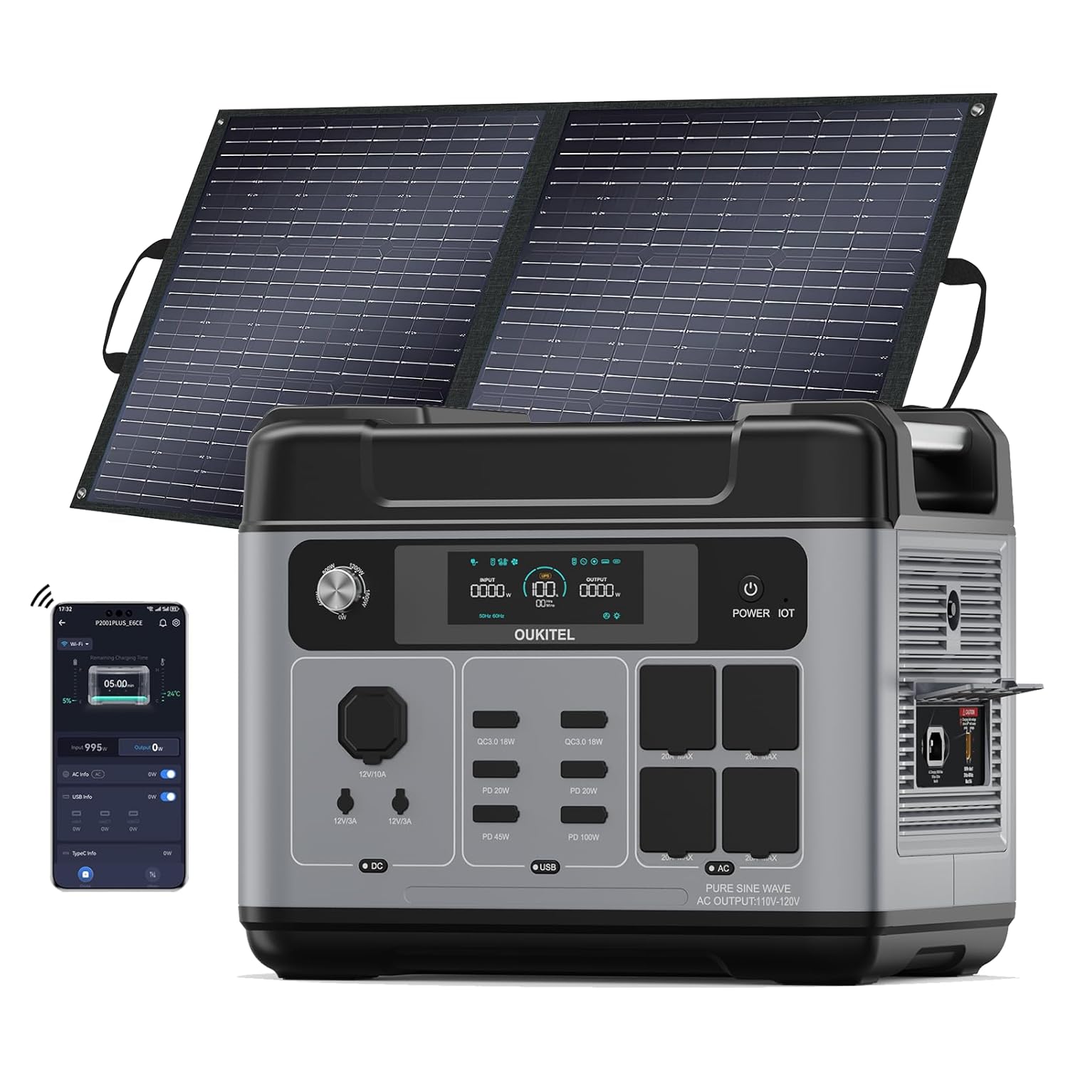 VoltHarbor OUKITEL P2001 Plus Portable Solar Power Station