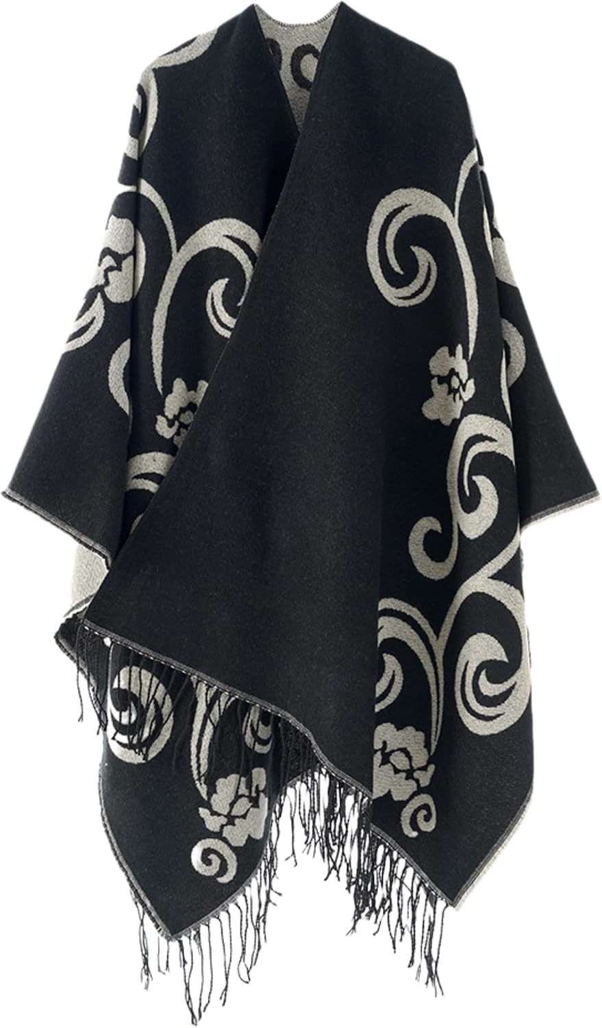 Shawl Wraps for Women, Soft Open Front Poncho Cape Cardigan, Oversized Scarf Sweater for Evening, Wedding, Party, Travel