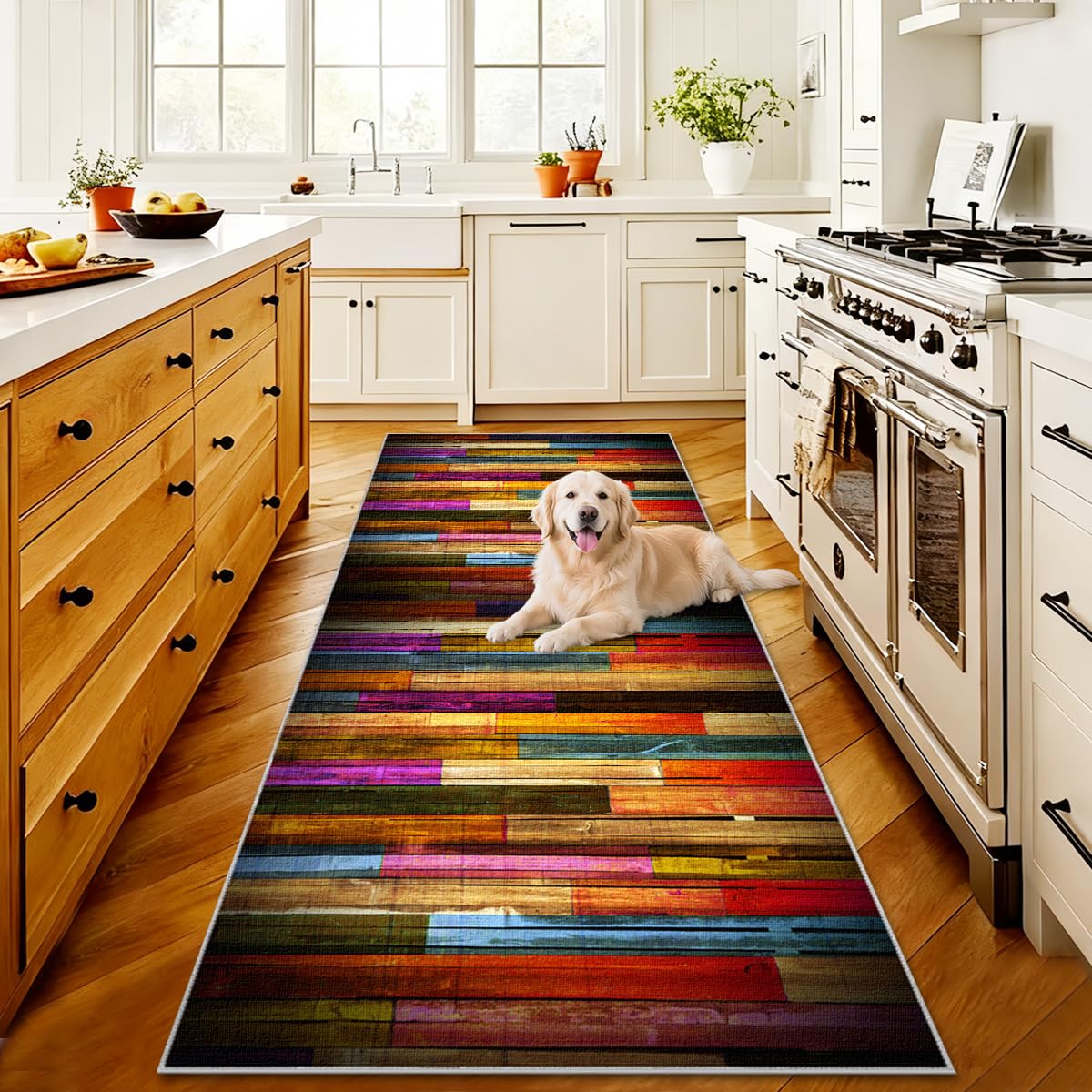 Tapis de passage pour cuisine absorbant et tapis entree interieur long antidérapant 90x300